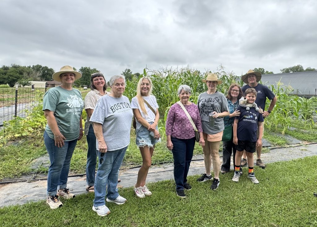Slow Food North Louisiana members touring Raccoon Bend Farms near Shreveport-Bossier.